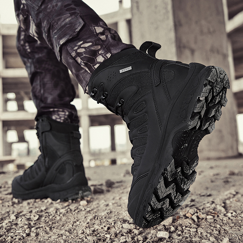 New Men Tactical Boots Militar - Mens Fashion Zip Up ulasan dan harga