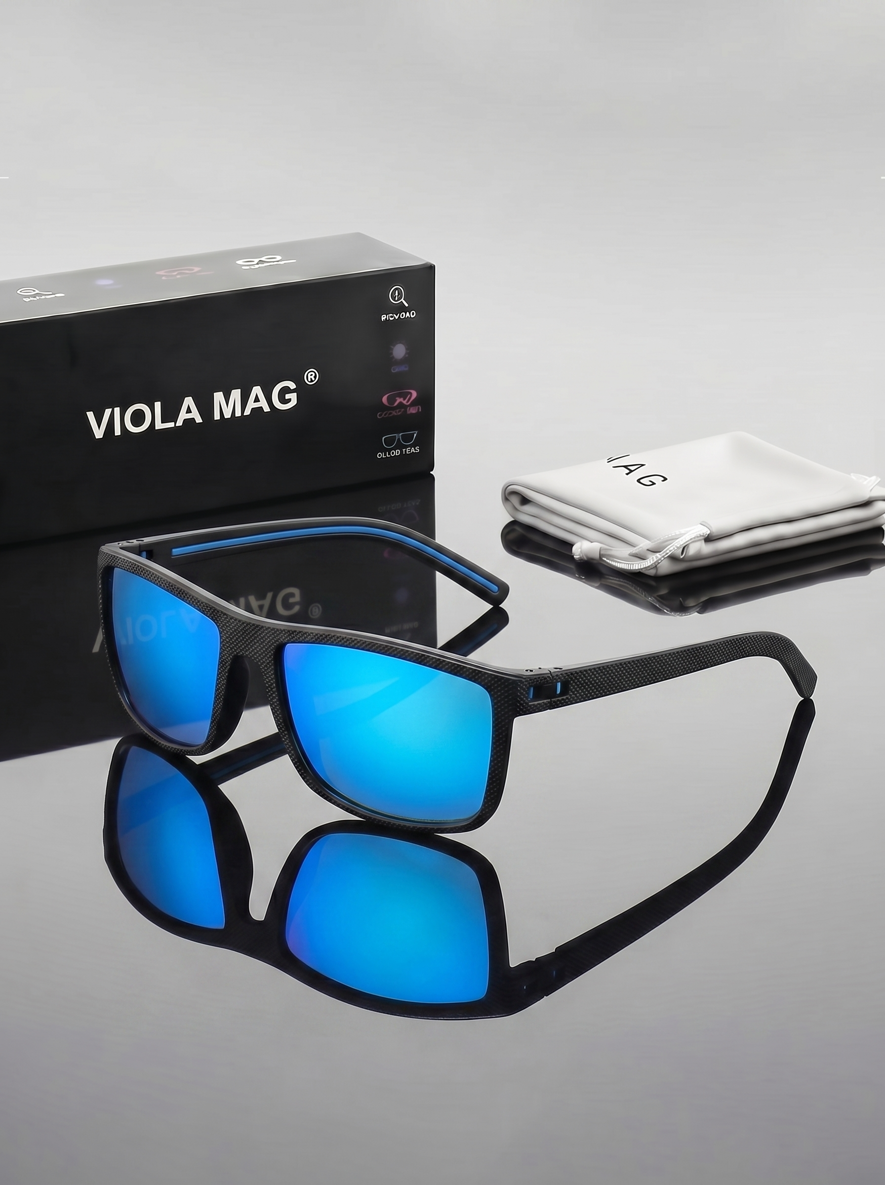 VIOLA MAG Sports Square Sungla - Men'S Fashion Mag ulasan dan harga