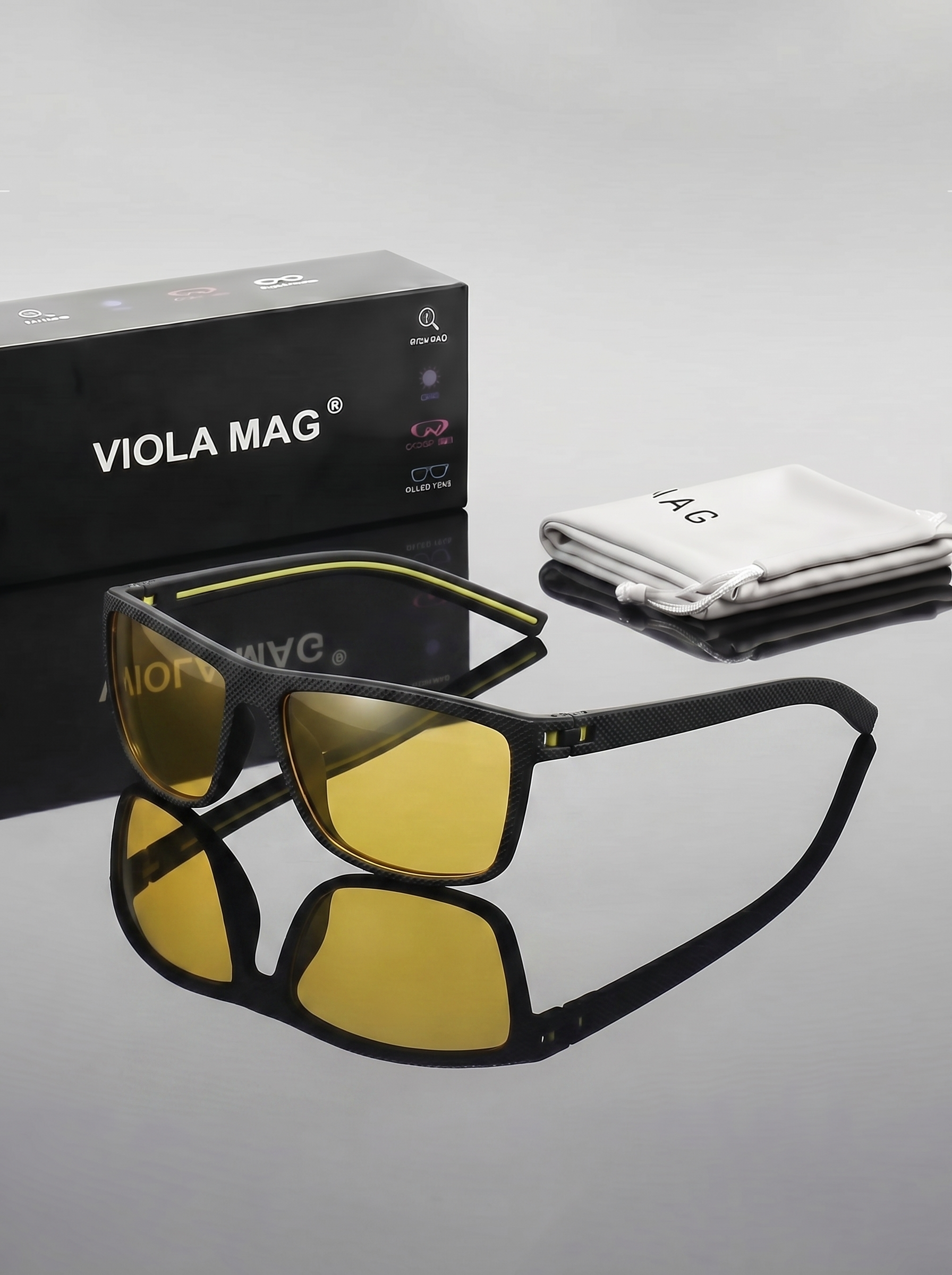 VIOLA MAG Sports Square Sungla - Men'S Fashion Mag ulasan dan harga