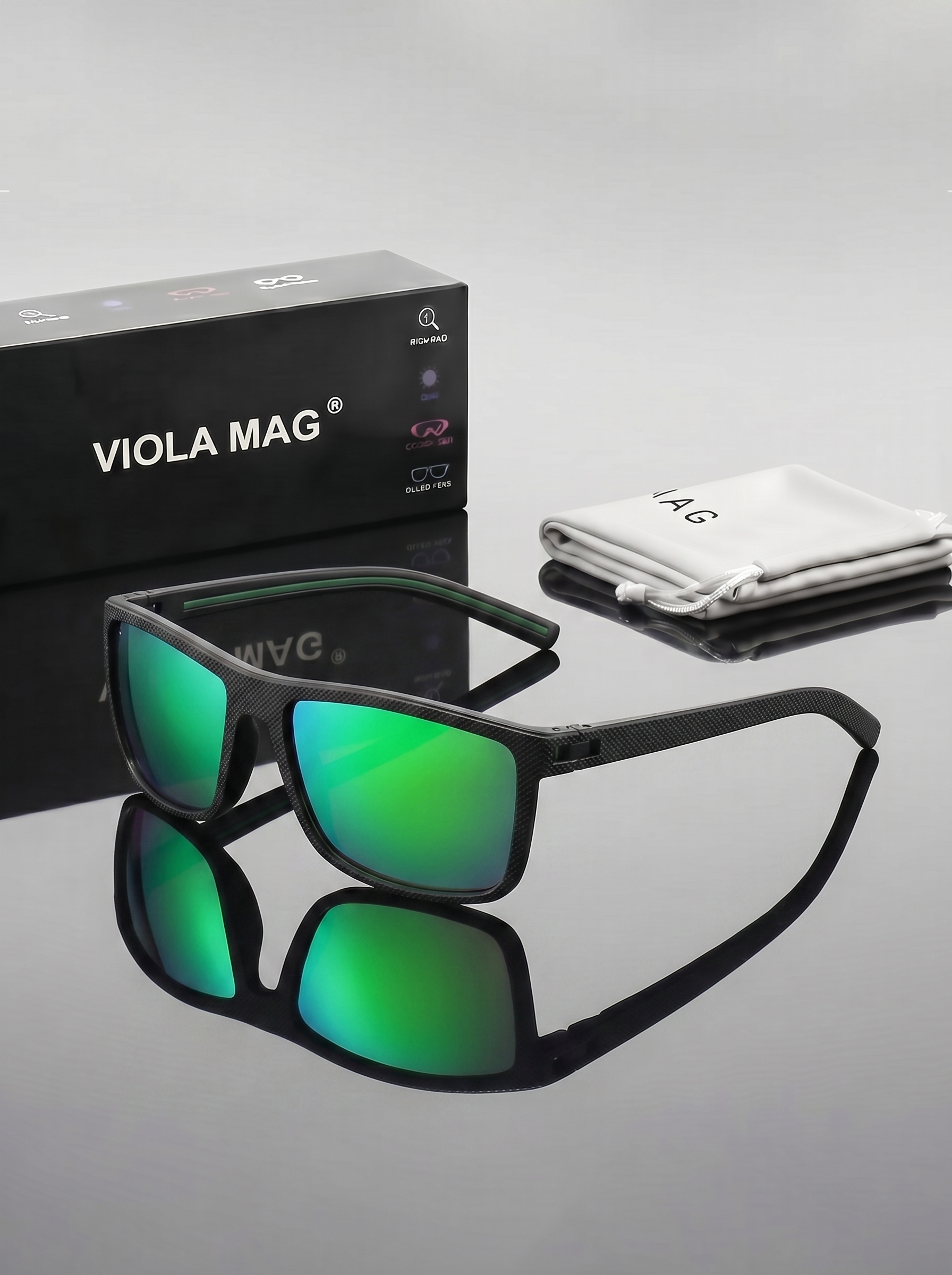 VIOLA MAG Sports Square Sungla - Men'S Fashion Mag ulasan dan harga
