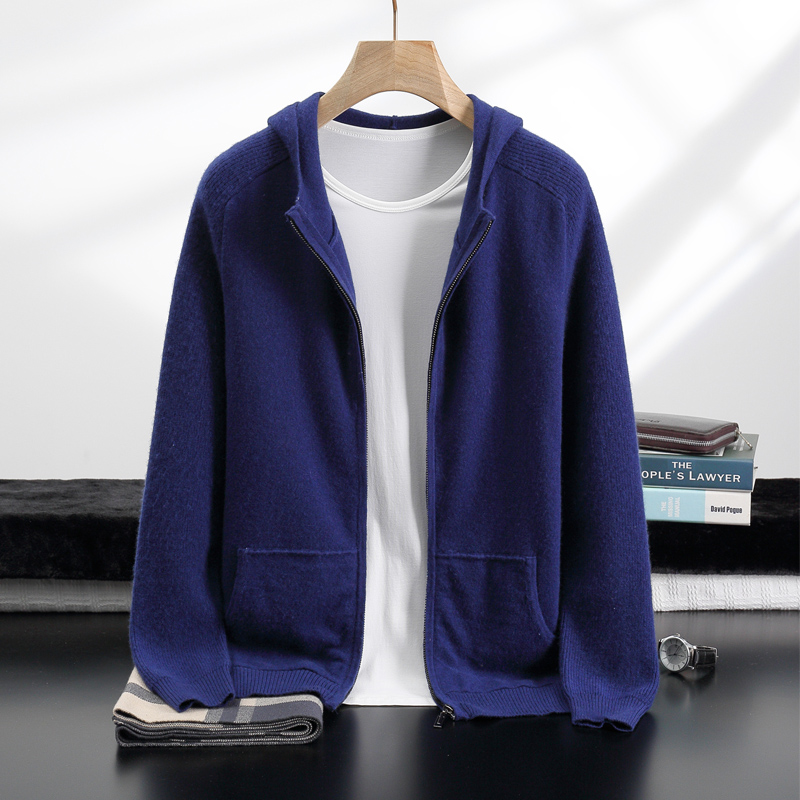 New 100% Cashmere Suit For Men - Knitted Cardigan Men ulasan dan harga