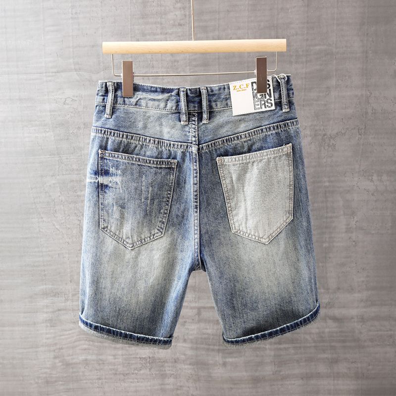 Men's Short Jeans Pants with P - Men'S Fashion Linen Pants ulasan dan harga