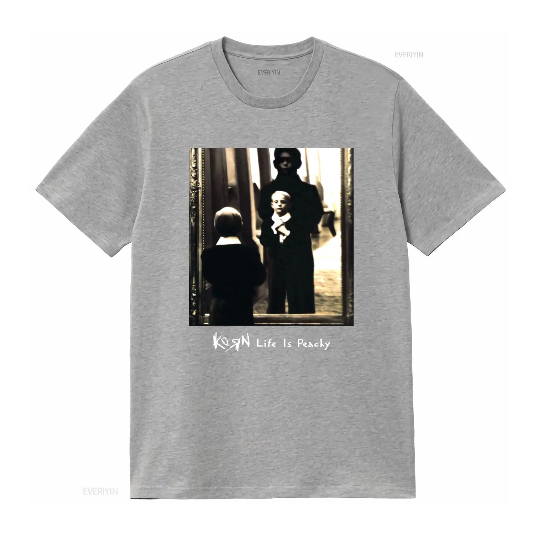 Korn Life Is Peachy Retro Prin - Mens Fashion Black Shirt ulasan dan harga