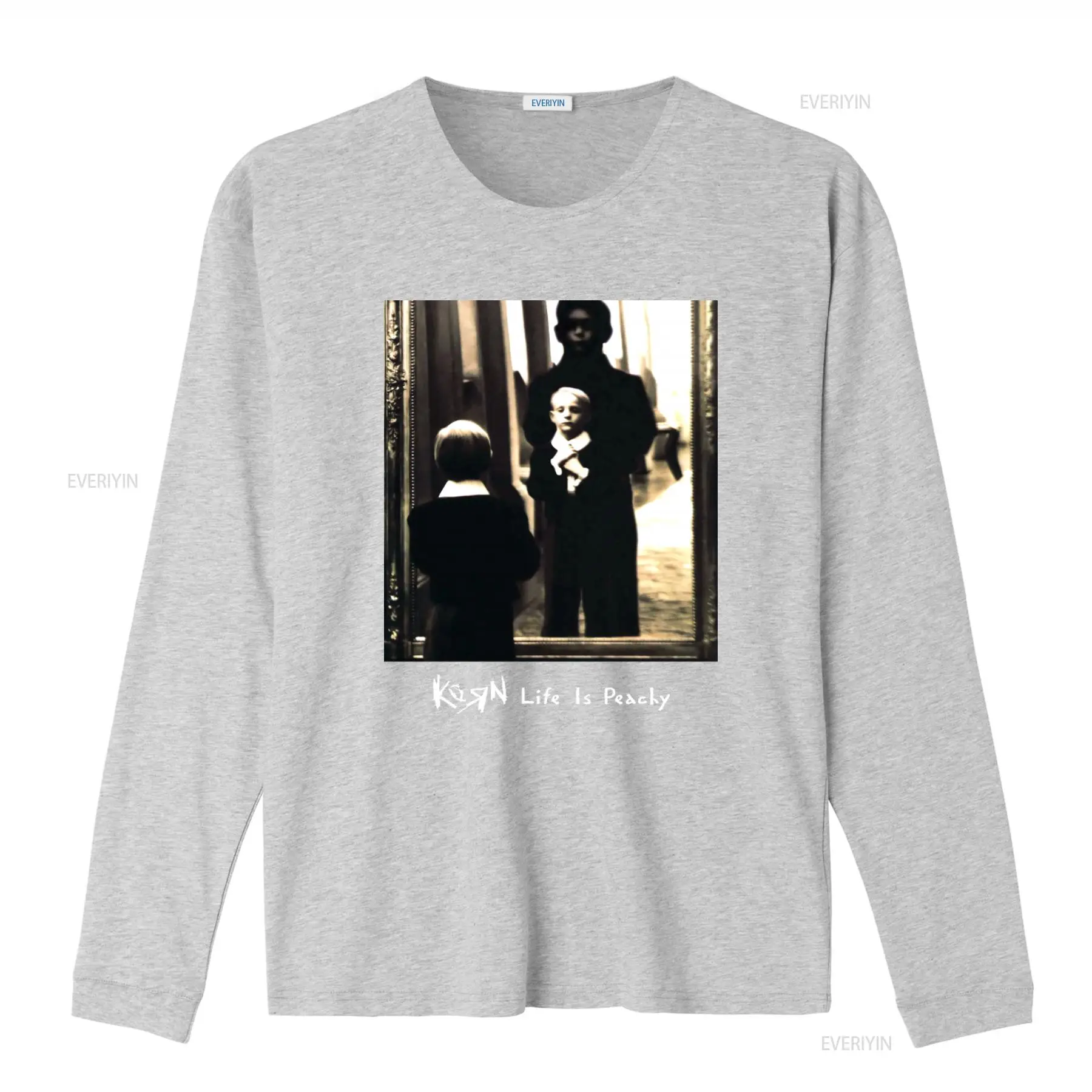 Korn Life Is Peachy Retro Prin - Mens Fashion Black Shirt ulasan dan harga