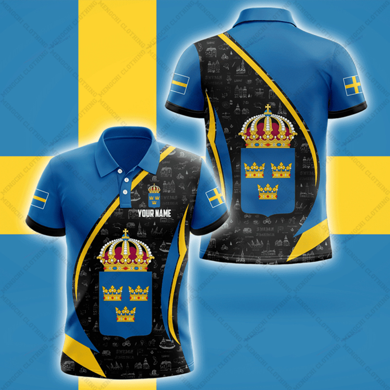 Custom Name Sweden Flag Skull  - Men'S Fashion Names ulasan dan harga