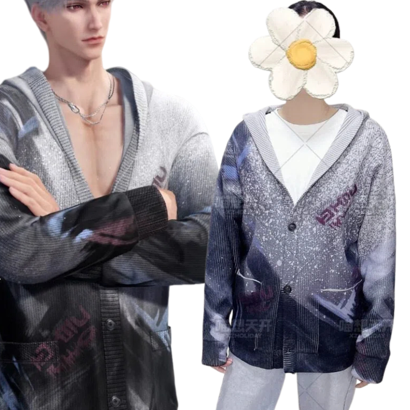Sylus Costume Game Love and De - Knitted Cardigan Men ulasan dan harga