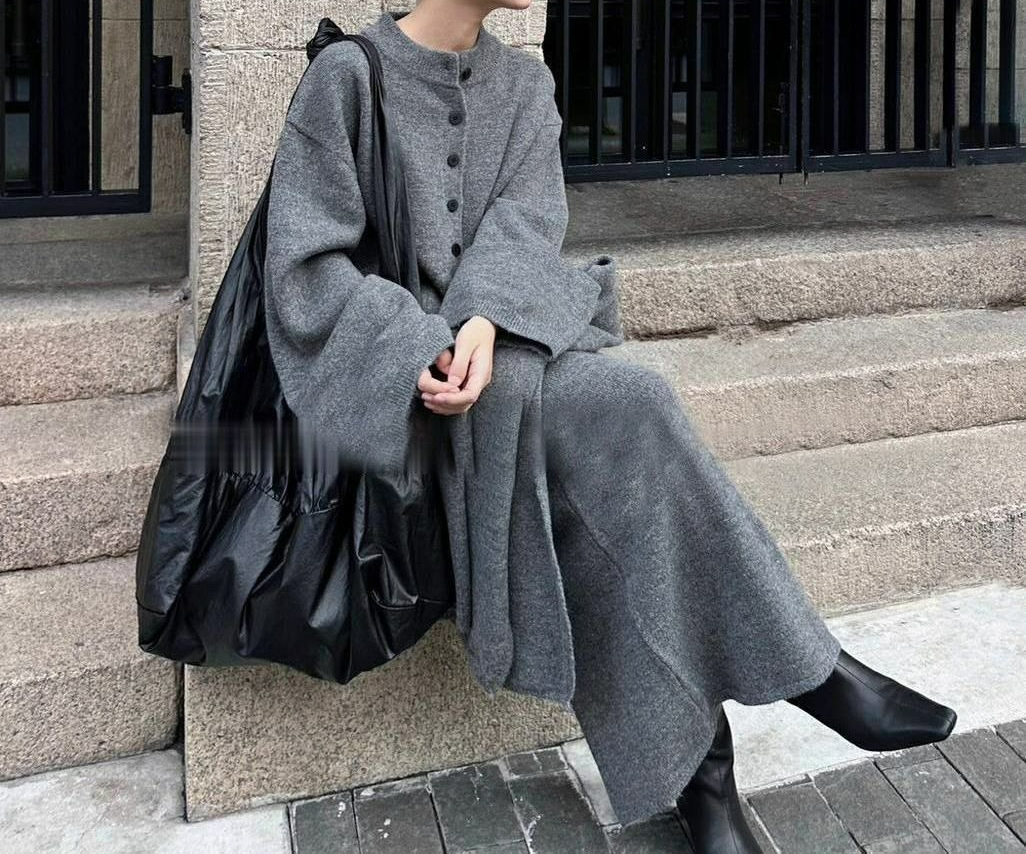 Fashion Sweater Set for Women  - Knitted Cardigan Men ulasan dan harga