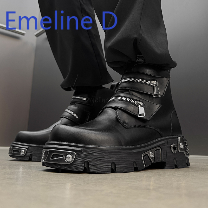 Dark Punk High Top Shoes Fashi - Belt Mens Fashion ulasan dan harga
