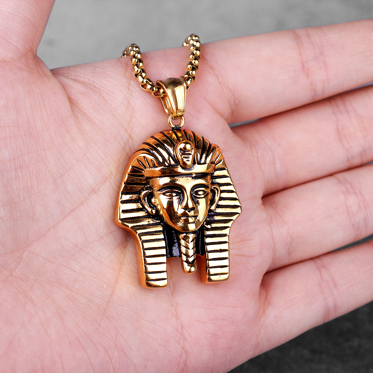 Egypt Pharaoh Long Men Necklac - Men Fashion Egypt ulasan dan harga