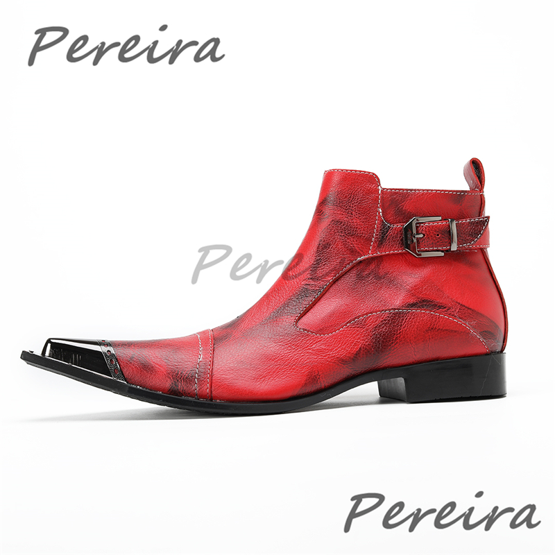 Red Black Iron Pointy Toe Men' - Belt Mens Fashion ulasan dan harga