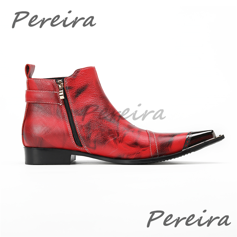 Red Black Iron Pointy Toe Men' - Belt Mens Fashion ulasan dan harga