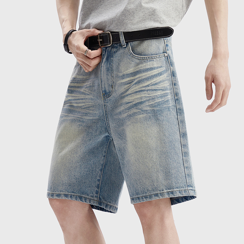 Vintage Washed Denim Shorts Me - Men'S Fashion Linen Pants ulasan dan harga