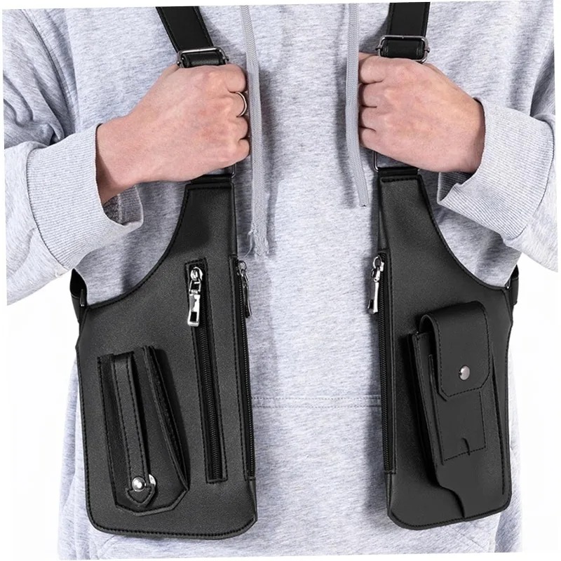 Men Back Crossbody Bags Double - Tactical Vest Men ulasan dan harga