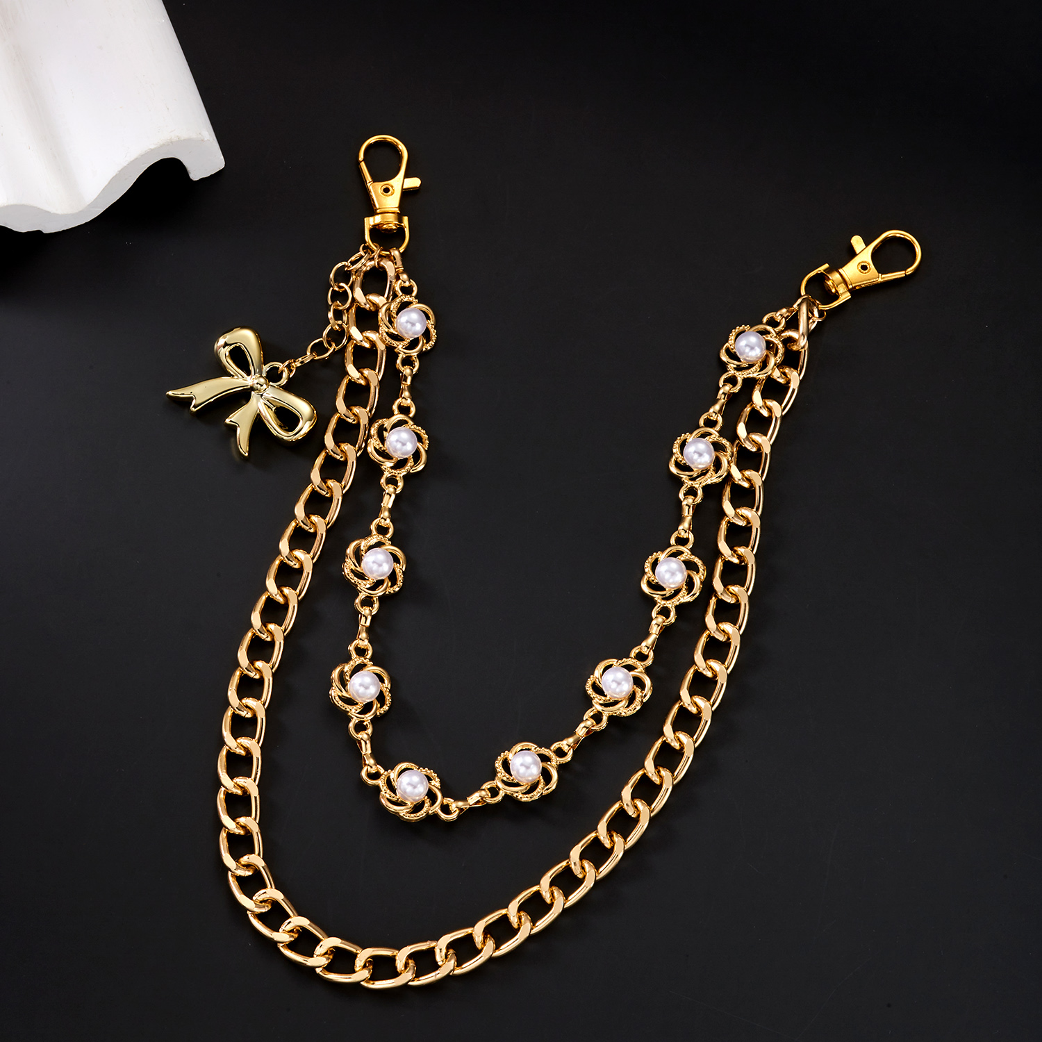 Exquisite Imitation Pearl Flow - Belt Mens Fashion ulasan dan harga
