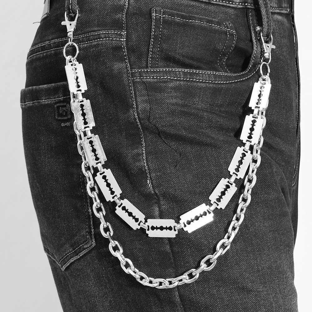 Punk Metal Chain Keychains for - Belt Mens Fashion ulasan dan harga