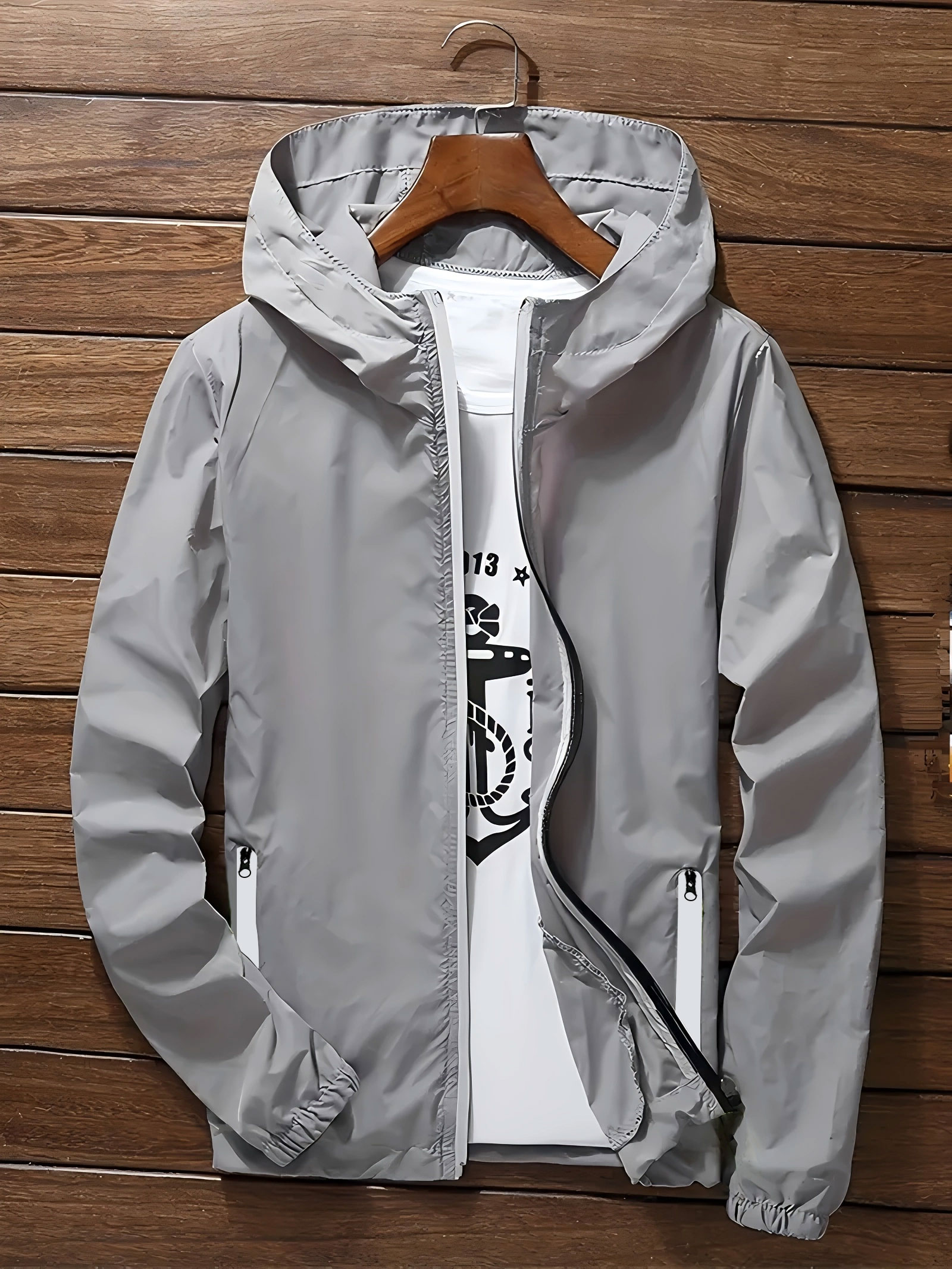 Men's Premium Lightweight Hood - Mens Fashion Zip Up ulasan dan harga