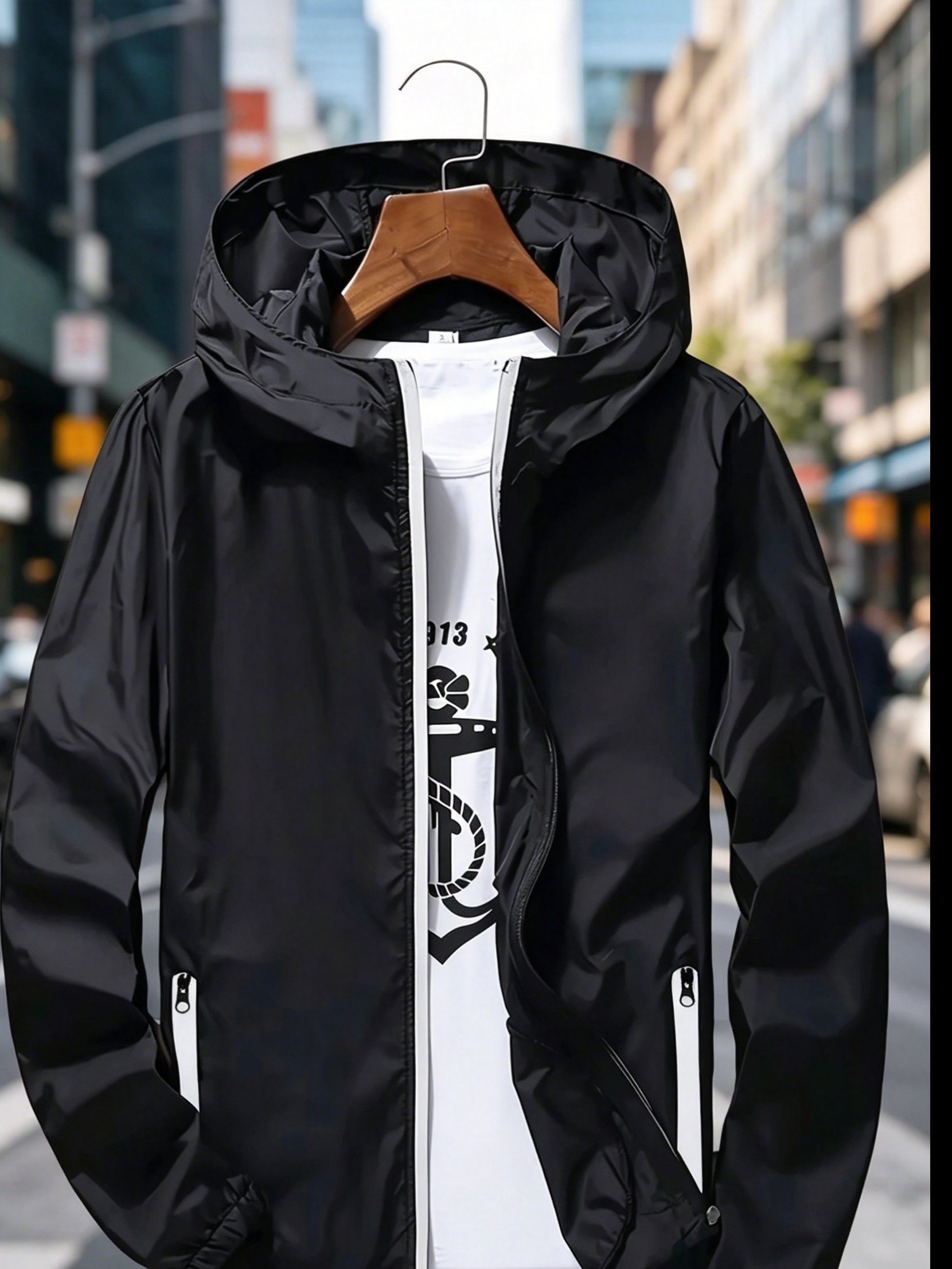 Men's Premium Lightweight Hood - Mens Fashion Zip Up ulasan dan harga