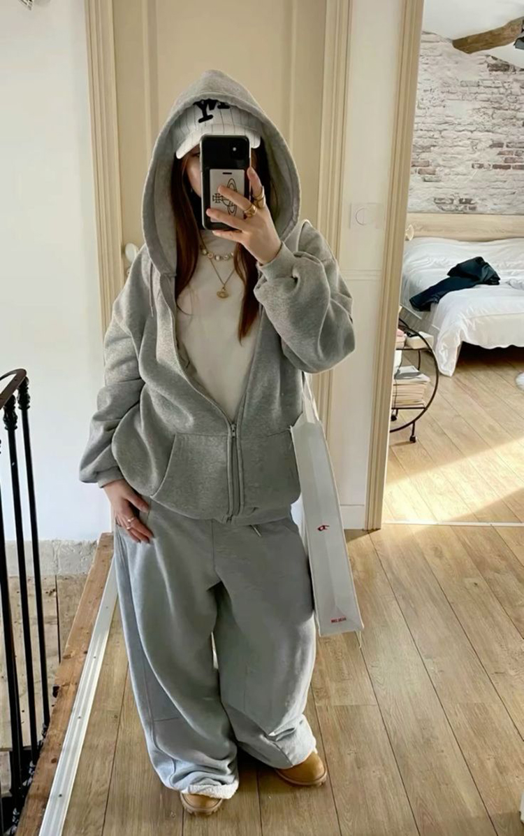 American Baggy Women Gray Swea - Men'S Fashion For 60 Year Old ulasan dan harga