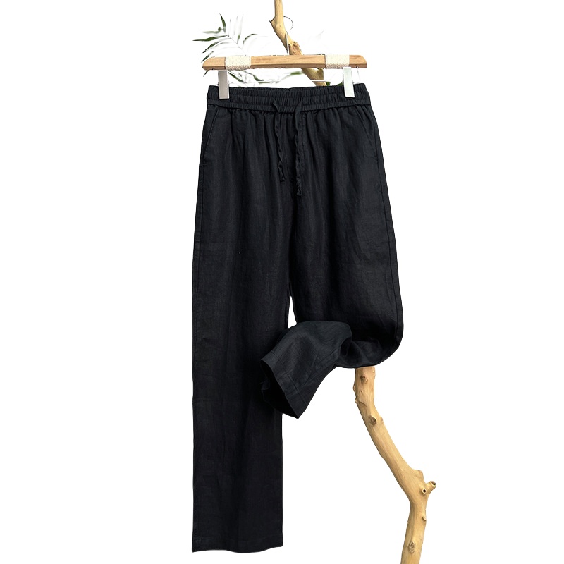 Linen Natural Pure Skin Breath - Men'S Fashion Linen Pants ulasan dan harga