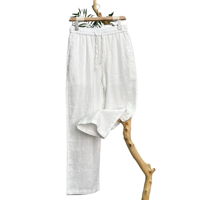 Linen Natural Pure Skin Breath - Men'S Fashion Linen Pants ulasan dan harga