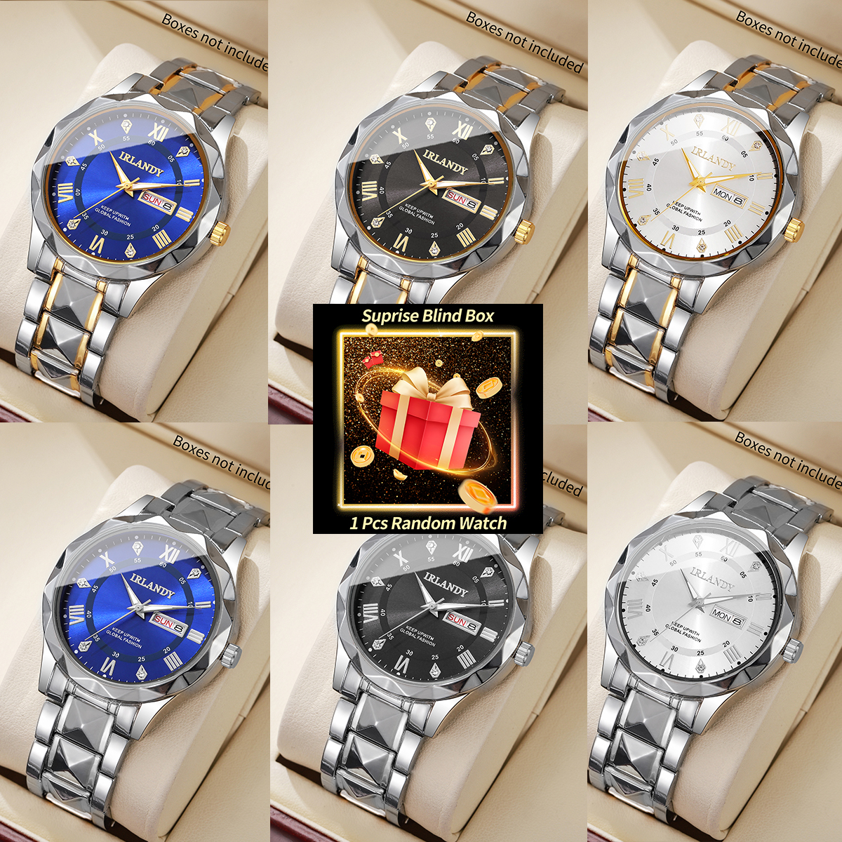 1PC Surprise Mystery Watch Bli - Men'S Fashion Box ulasan dan harga